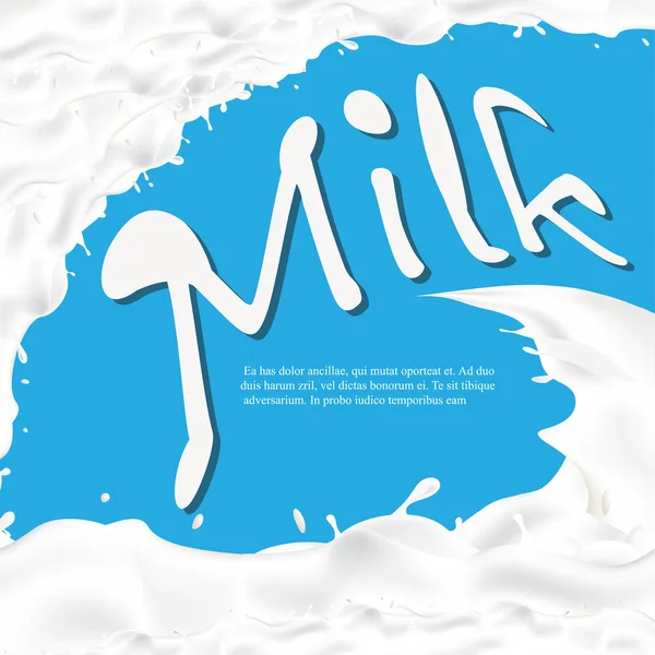 Melk wave splash achtergrond, vectorillustratie — Stockvector