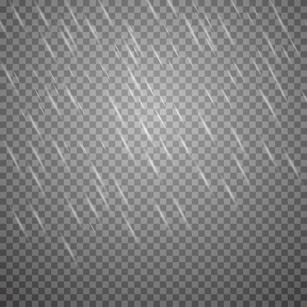 Saydam arka plan üzerinde izole vektör yağmur — Stok Vektör