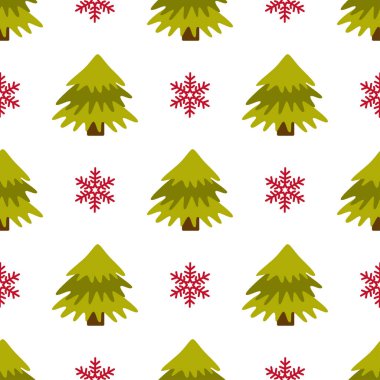 Noel doodle oyuncaklar ile seamless modeli. Vektör çizim.