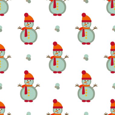 Noel doodle oyuncaklar ile seamless modeli. Vektör çizim.