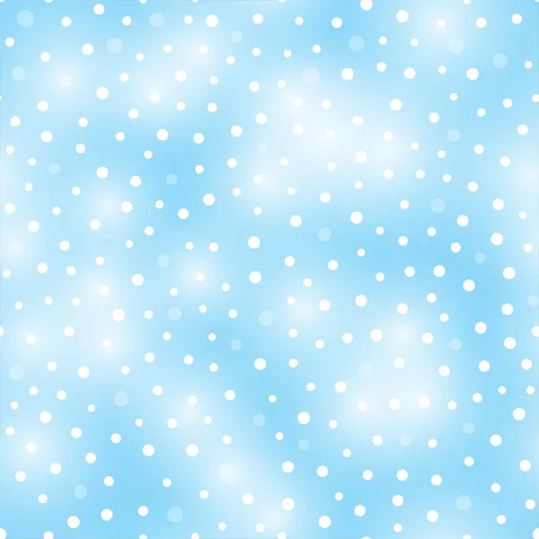 Winter Hintergrund mit fallendem Schnee auf blauem Hintergrund. nahtloses Muster. Vektorillustration. — Stockvektor