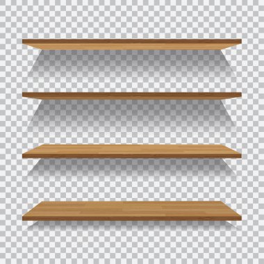 Damalı arka plan, yansıtıcı ışık ile aydınlatılmış ahşap duvar boş raflarda illüstrasyon vektör