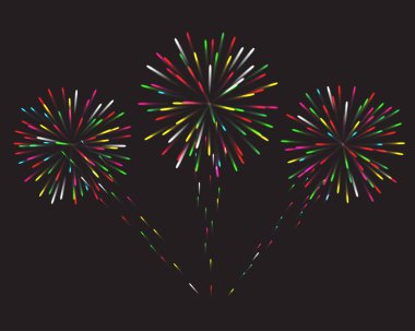 Parlayan koleksiyonu. Havai fişek, ışık efektleri koyu arka plan üzerinde izole. Saydam güneş ışığı mercek parlaması, yıldız. Parlayan öğeleri. Vektör çizim