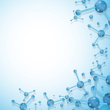 Molekülün Dna ve nöronlar vektör. Moleküler yapısı. Bağlantılı çizgilerin noktalı. Genetik ve kimyasal bileşikler. Kimya, tıp, bilim ve teknoloji kavramı. Geometrik arka plan