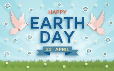 Mutlu Dünya günü sevimli arka plan