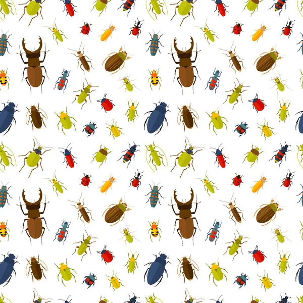 Bezszwowy wzór z owadami — Wektor stockowy