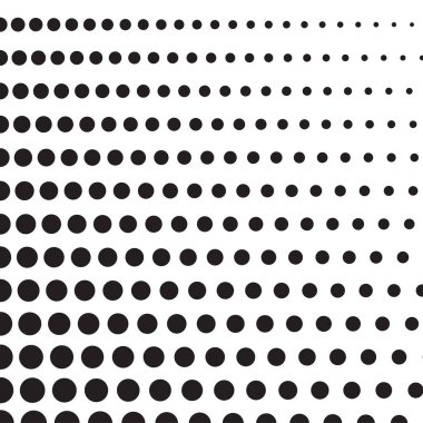 Beyaz arka planda yarım ton noktalar. Vektör illüstrasyonu