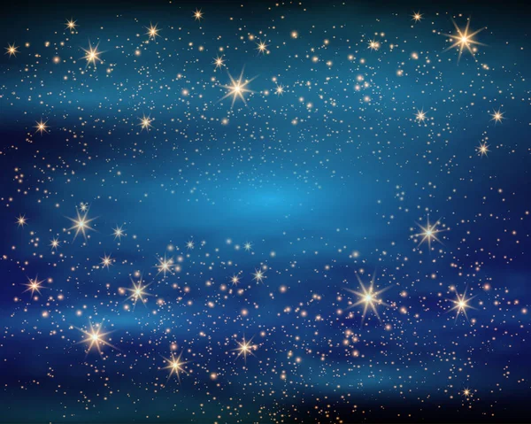 Espacio mágico. Polvo de hadas. Infinito. Antecedentes abstractos del universo. Blue Gog y Shining Stars. Ilustración vectorial — Archivo Imágenes Vectoriales