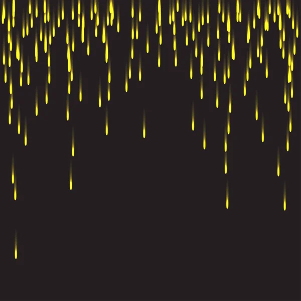 Gele neon vuurwerk elementen, goed voor festival en celebration, vectorillustratie — Stockvector