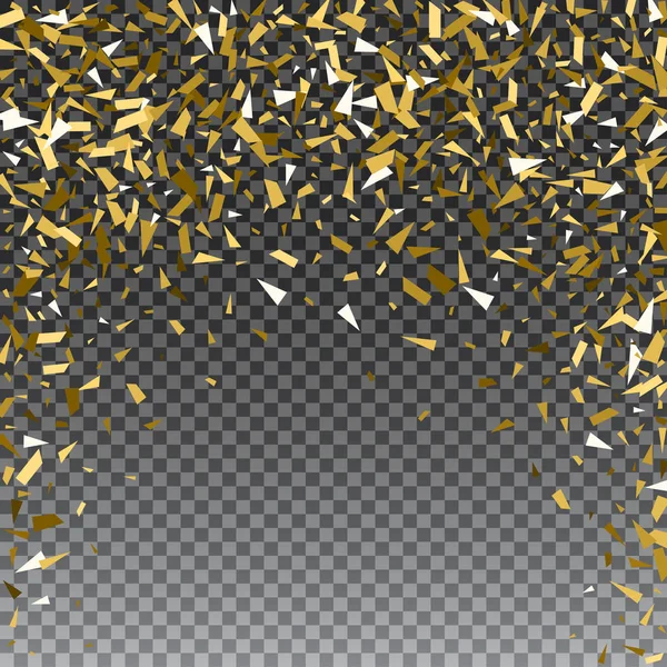 Abstraktní zlaté třpytky na pozadí karty, pozvánka, brožura, banner, web design — Stockový vektor