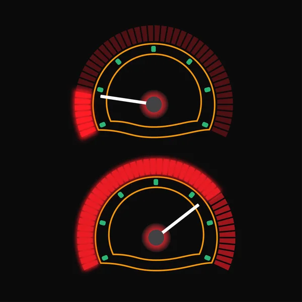 Jel-színes sebességmérő. Vektor logo, web design, mobil és infographics — Stock Vector