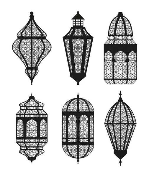 Arabische of islamitische lantaarns set — Stockvector