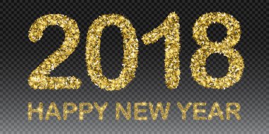 Mutlu yıllar 2018. Vektör Yeni Yıl geçmişi