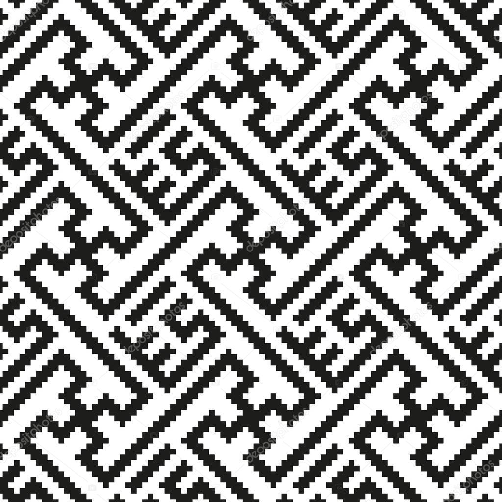 Mosaic seamless pattern. Modern geometric texture