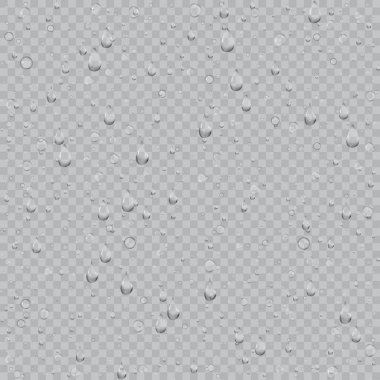 Gerçekçi, açık gri arkaplana saf ve berrak su damlatır. Temiz damlama yoğunlaşma çizelgesi.