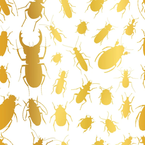 Patrón sin costuras con insectos — Vector de stock