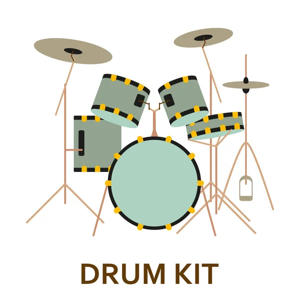 Ícone de instrumento musical. Kit de tambor — Vetor de Stock