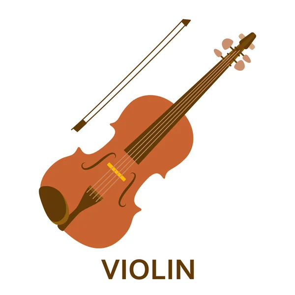 Music instrument icon. Violin — Stock Vector
