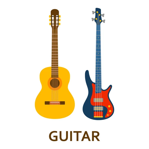 Ícone de instrumento musical. Guitarra —  Vetores de Stock