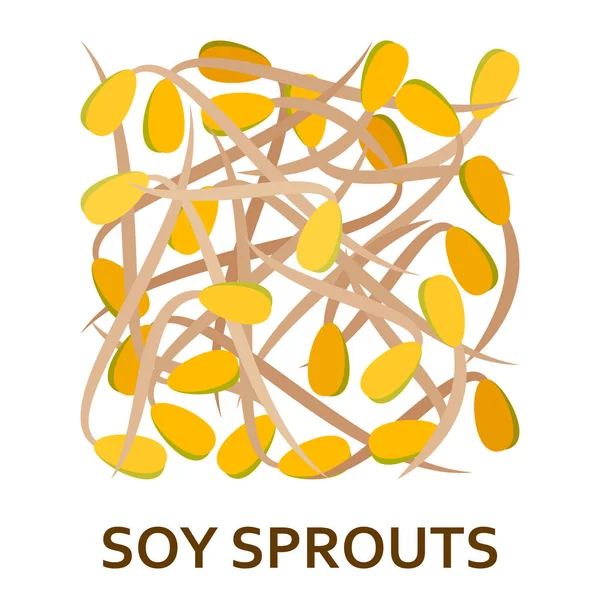 Icône plate de choux de soja. Illustration vectorielle . — Image vectorielle