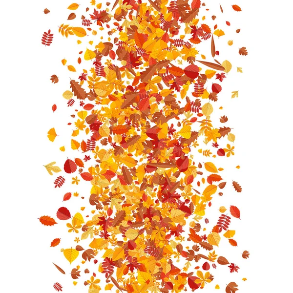 Parlak ağaç yaprakları ile sonbahar desen — Stok Vektör