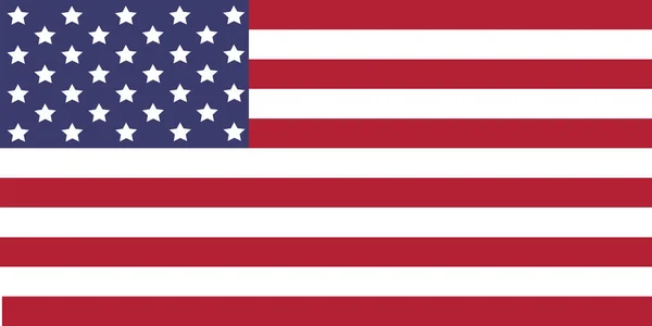 Drapeau des USA. Image vectorielle du drapeau américain. La bannière étoilée . — Image vectorielle