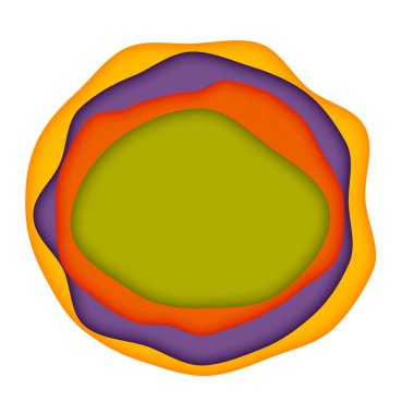 Kağıt ile 3d arka plan üzerinde hafta sonu satış şekilleri kesim metinle şeridi. Modern origami tasarım şablonu. Vektör çizim.