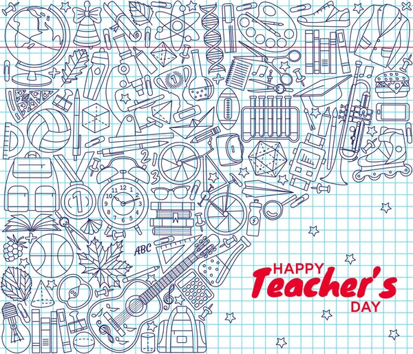 Happy Teachers Day background. Greeting card — Stock Vector