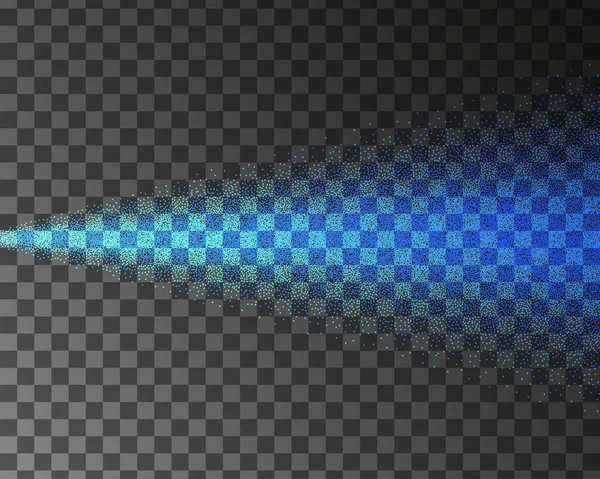 Brume de pulvérisation d'eau bleue d'atomiseur, effet néon. Illustration d'effet cosmétique vectoriel — Image vectorielle