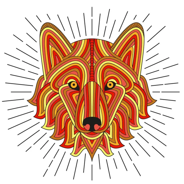 Креативний стилізований собака. Добре підходить для логотипу, татуювання, дизайну футболок. Тваринний фон — стоковий вектор