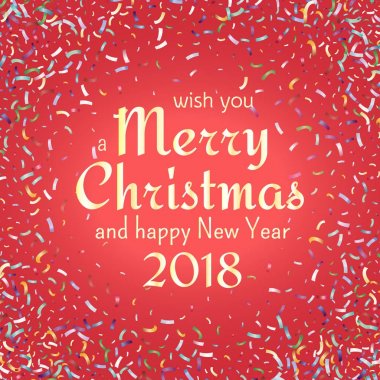 Uçan Noel konfeti, yıldönümü kutlamaları, mutlu yıllar parti vektör arka plan