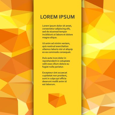 Düz poster veya başlık sayfası şablonu üçgen sarı taşlarla