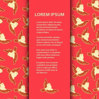 Düz poster veya başlık sayfası şablonuyla serçeler