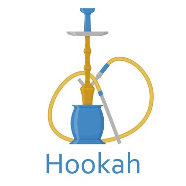 Nargile tütün ve nargile için boru ile düz. Beyaz arka plan üzerinde izole