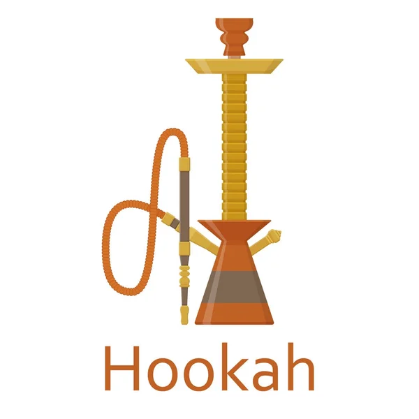 Hookah piso con pipa para fumar tabaco y shisha. Aislado sobre fondo blanco — Vector de stock