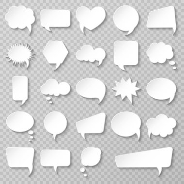 Kabarcık konuşma ayarlayın. Çeşitli boş şekilleri