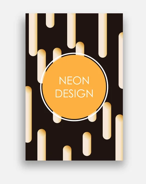 Colorido vector con colores de neón. Diseño abstracto futurista con formas geométricas de moda . — Vector de stock