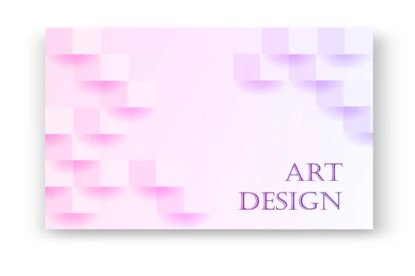 Fond rose et violet abstrait avec texture d'ombre de brique. Vecteur 3d fond géométrique blanc . — Image vectorielle
