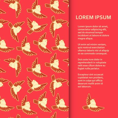 Düz poster veya başlık sayfası şablonuyla serçeler