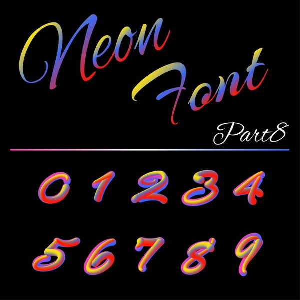 3D Neon Led Font. Жидкий Матте круглого типа. Письмо с рисунком трубки. Многоцветные ультрафиолетовые цвета. 3D рендеринг шрифта пузыря с блеском — стоковый вектор