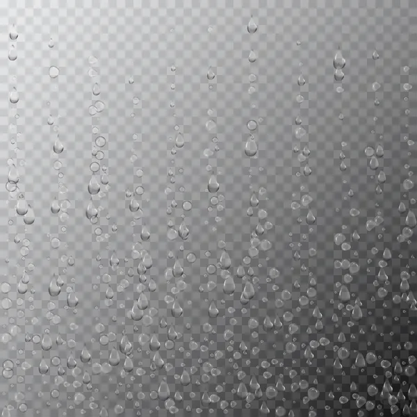 Blasen unter Wasser Textur isoliert auf transparentem Hintergrund. — Stockvektor