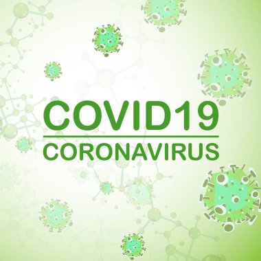 Coronavirus covid-19 tıbbi geçmişi. Virüs mikroskobik görünümü ile kavram