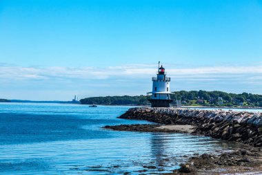 Bahar noktası çıkıntıya ışık Portland Maine