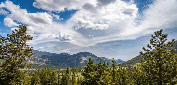 Панорамный Вид Национальный Парк Rocky Mountain Колорадо Trail Ridge Road — стоковое фото