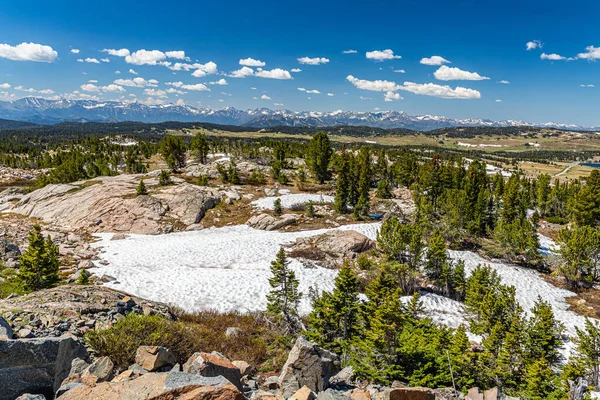 Beartooth Highway Uma Seção Route 212 Montana Wyoming Entre Red — Fotografia de Stock