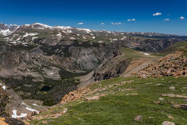 Carretera Beartooth Una Sección Ruta 212 Montana Wyoming Entre Red — Foto de Stock