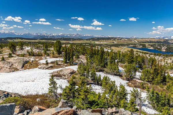 Carretera Beartooth Una Sección Ruta 212 Montana Wyoming Entre Red — Foto de Stock