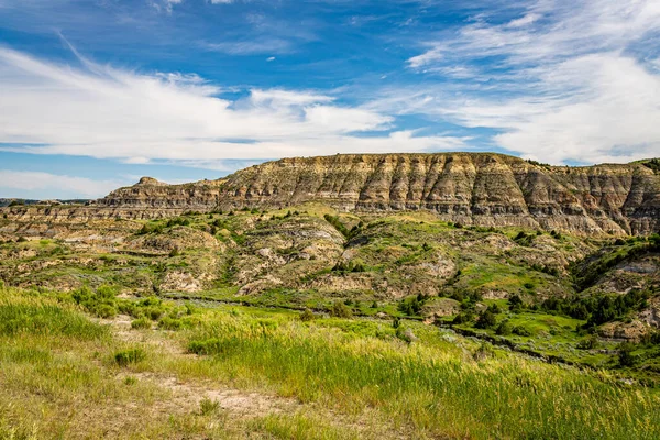 Szenische Aussicht Entlang Des Theodore Roosevelt Expressway Westen North Dakotas — Stockfoto