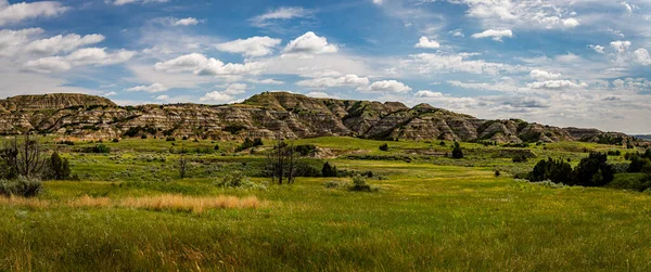 Panoramautsikt Från Den Natursköna Enheten Vid North Unit Theodore Roosevelt — Stockfoto