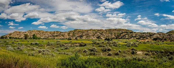 Panoramautsikt Från Den Natursköna Enheten Vid North Unit Theodore Roosevelt — Stockfoto